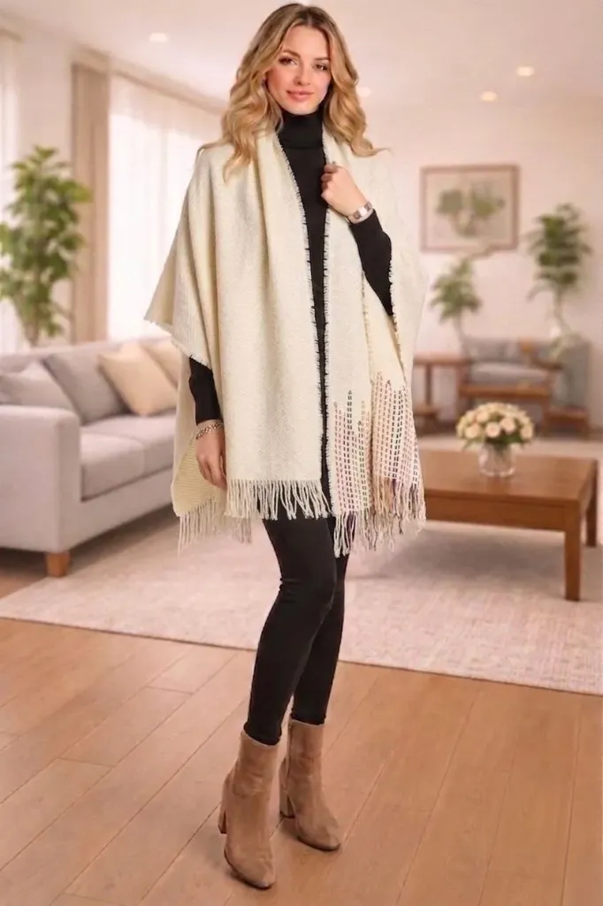 Pashmina Alba con detalles de Crochet