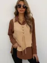 Pechera lazo beige